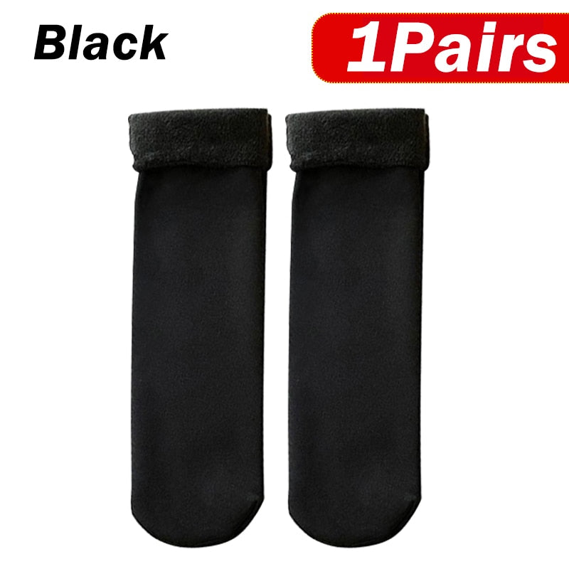 5Pairs Women Winter Thicken Warm Short Socks Thermal Cashmere Wool Socks Nylon Snow Velvet Boots Home Floor Calcetines Mujer