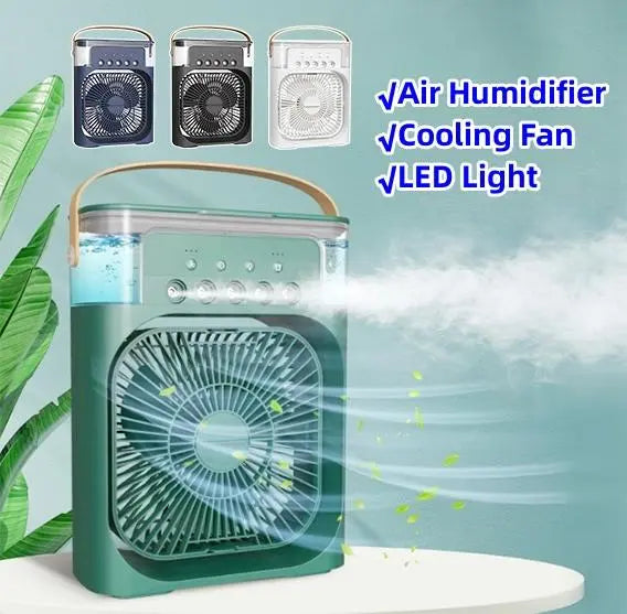 3 In 1 Air Humidifier Cooling USB Fan LED Night Light Water Mist Fun Humidification Fan Spray Electric Fan