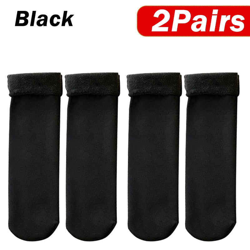 5Pairs Women Winter Thicken Warm Short Socks Thermal Cashmere Wool Socks Nylon Snow Velvet Boots Home Floor Calcetines Mujer