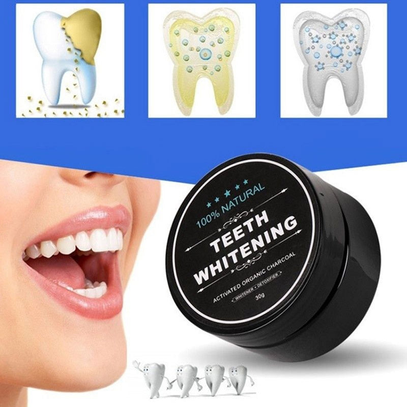 Clareador Dental Carvão Ativado 100% Natural Original Teeth Whitening