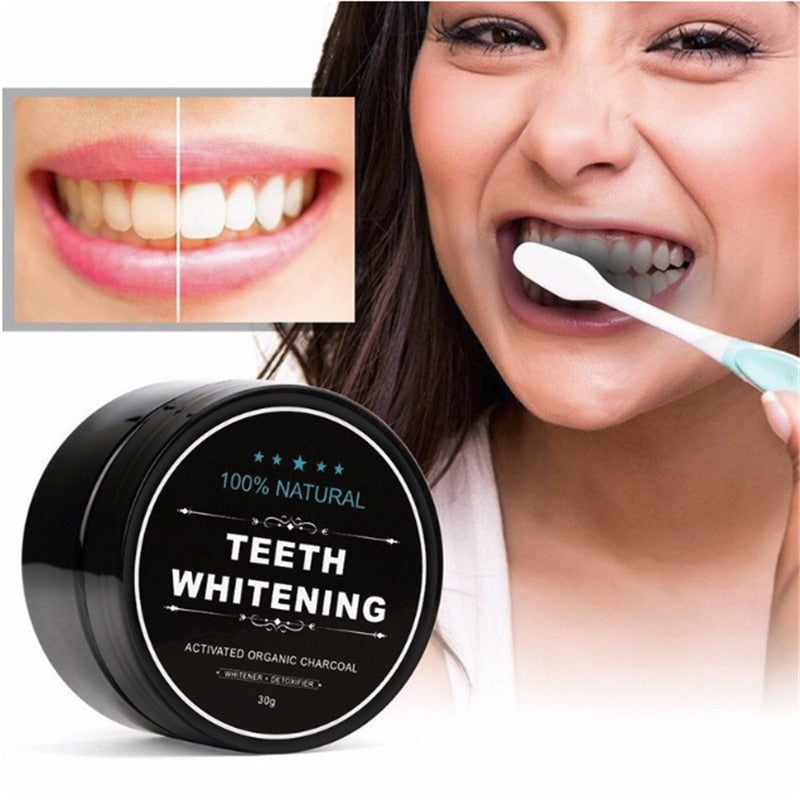 Clareador Dental Carvão Ativado 100% Natural Original Teeth Whitening