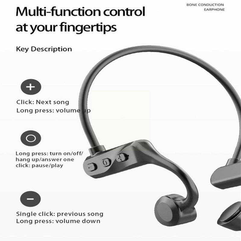 K69 Bluetooth 5.0 Air Conduction Hanging Ear Earphones Waterproof Headphones Wireless Sports Mic Ear Non-ear Hook Stereo Wi Y4s8